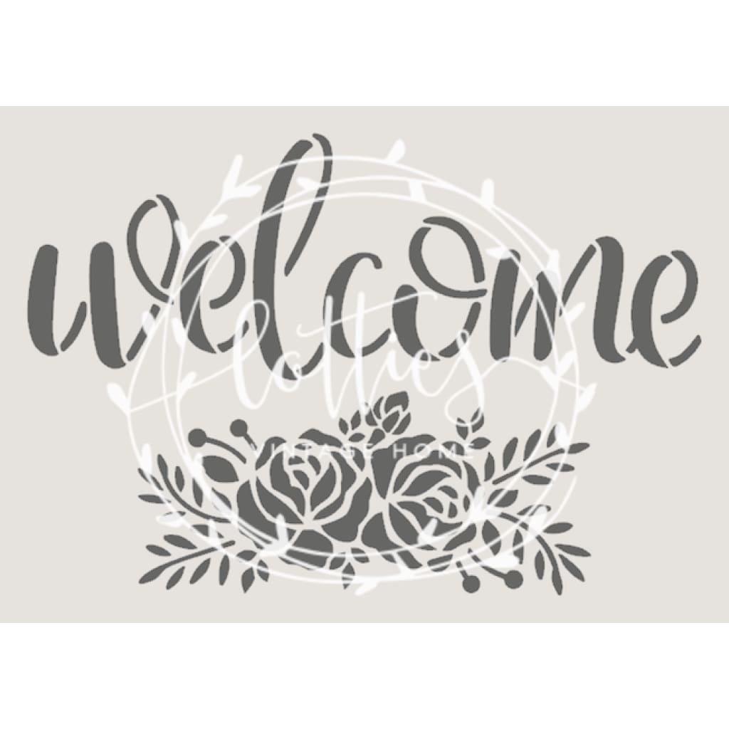 WELCOME ROSE FLOURISH A5 STENCIL – Lotties Vintage Home